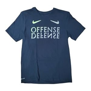 Nike Dri-Fi Offense Defense Logo Athletic T-Shirt Crewneck
